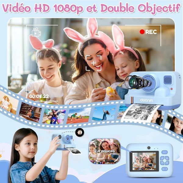 Дитячий цифровий фотоапарат  з друком фотографій та Bluetooth