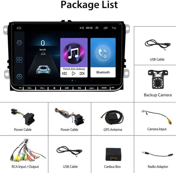 Автомобильное радио Android Carplay для VW Golf Passat Polo