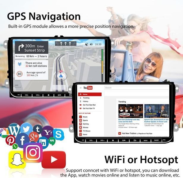 Автомобильное радио Android Carplay для VW Golf Passat Polo