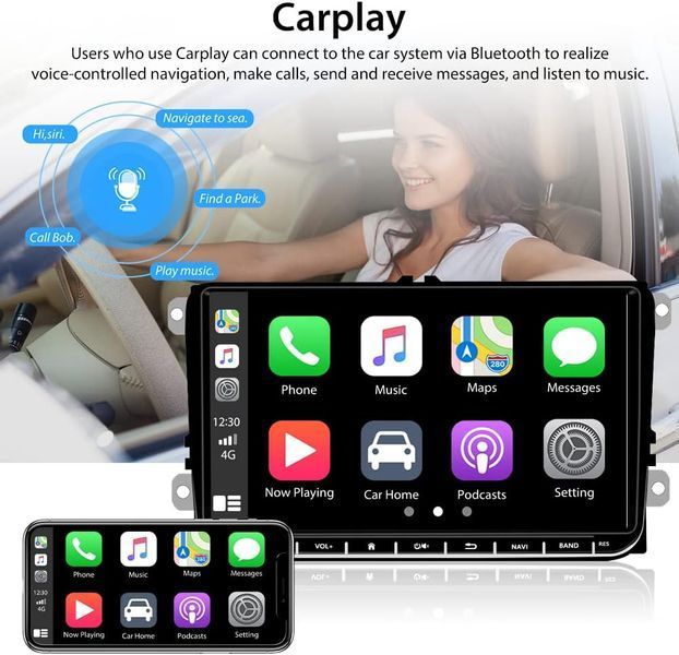 Автомобильное радио Android Carplay для VW Golf Passat Polo
