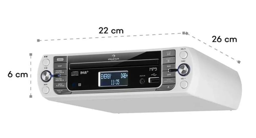 Радіо кухонне Auna KR-400 DAB+/PLL FM/CD/MP3/Bluetooth (10031880) фото