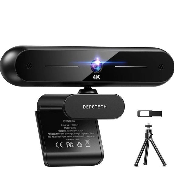 Веб-камера Depstech 4k, dw40 з мікрофоном, автофокусом