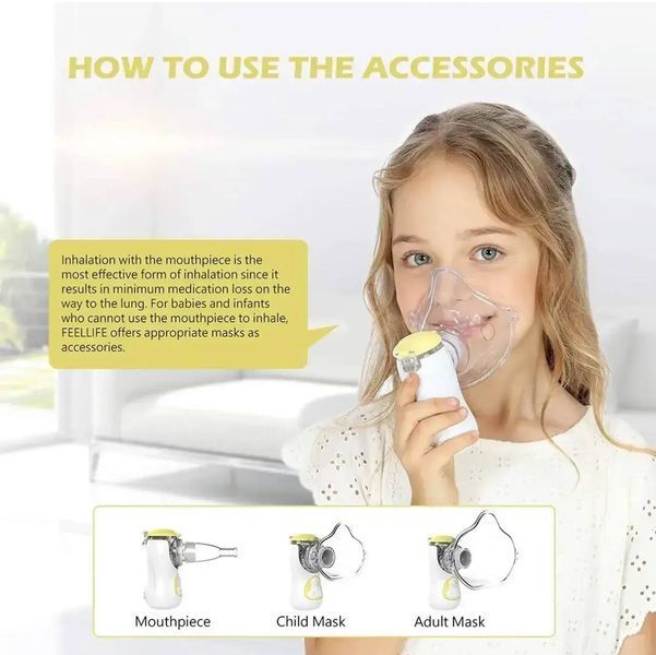 Ингалятор Feellife Nebuliser для респираторных заболеваний, для детей и взрослых