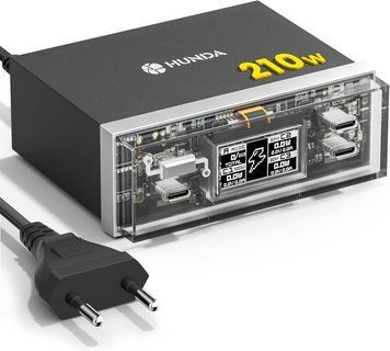 Зарядний пристрій USB-C 210W з дисплеєм 100W  фото