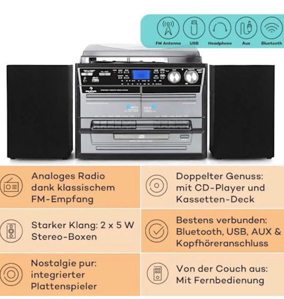 Стерео система Auna TC-386 Музыкальный центр FM/MW (10000109) фото