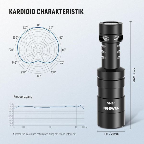 Микрофон для видеоблогов NEEWER Plug&Play 20-20 кГц фото