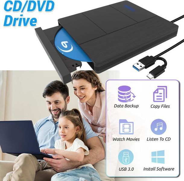 Портативный внешний привод Blu-Ray 7-в-1