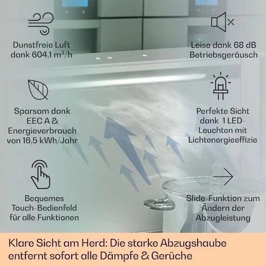 Вытяжка KLARSTEIN Royal Flush Eco Downdraft 576 м&sup3;/час (10038406)