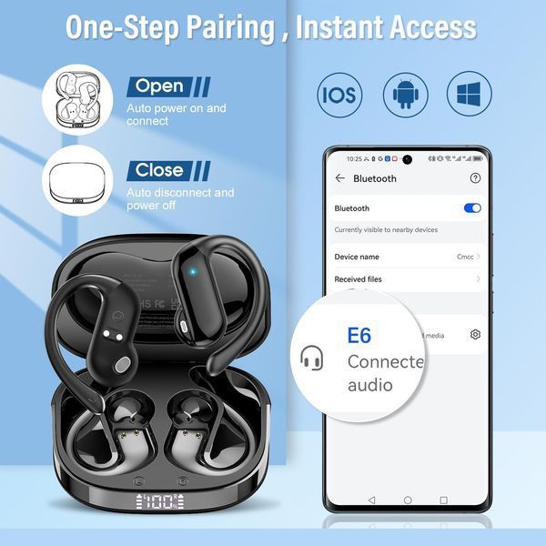 Беспроводные наушники  открытого типа Bluetooth 5.4 фото
