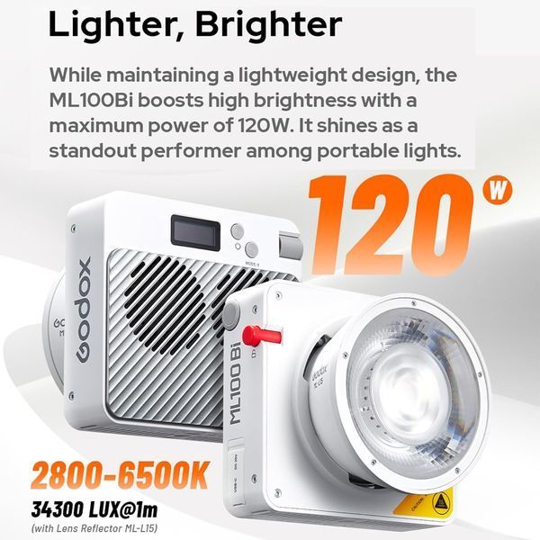 Світлодіодний відеопрожектор GODOX ML100Bi  фото
