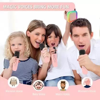 Портативна Bluetooth-колонка для караоке K12 з двома бездротовими мікрофонами фото
