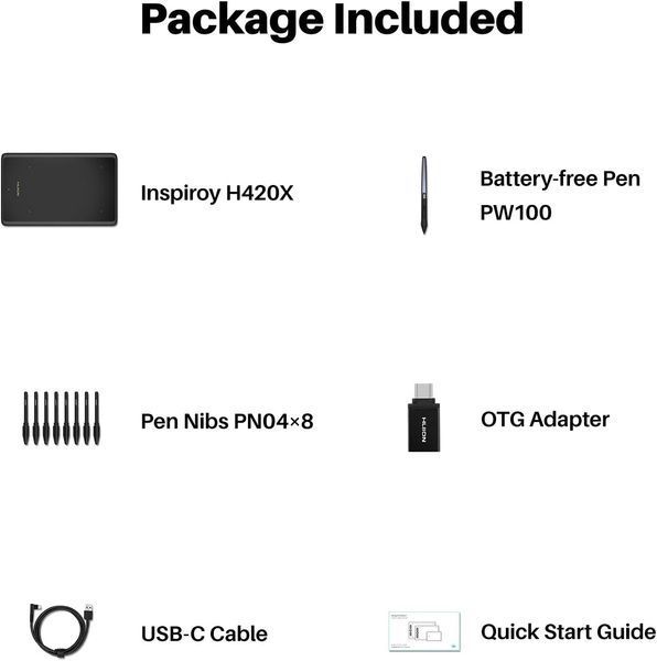 Графічний планшет HUION H420X OSU зі стилусом фото
