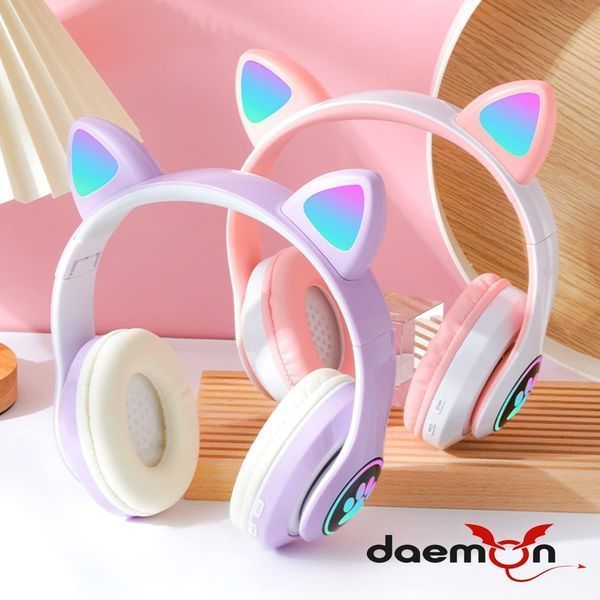 Бездротові навушники Daemon Kids з котячими вушками Bluetooth фото
