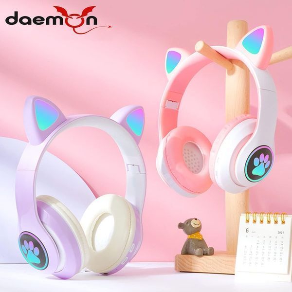 Бездротові навушники Daemon Kids з котячими вушками Bluetooth фото