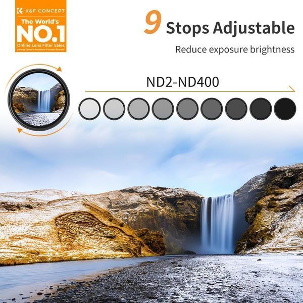 Фільтр ND Variabler K&F Concept (67mm) ND2-ND400 фото