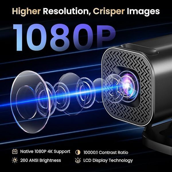 Проектор HD 1080p 4K для домашнего кинотеатра Finade