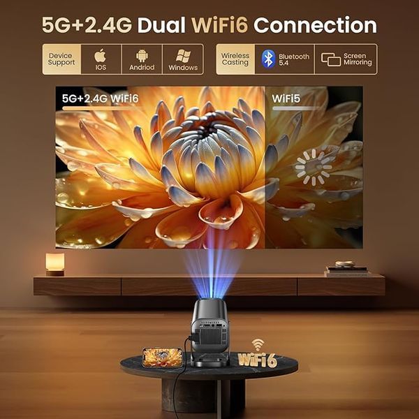 Проектор HD 1080p 4K для домашнего кинотеатра Finade