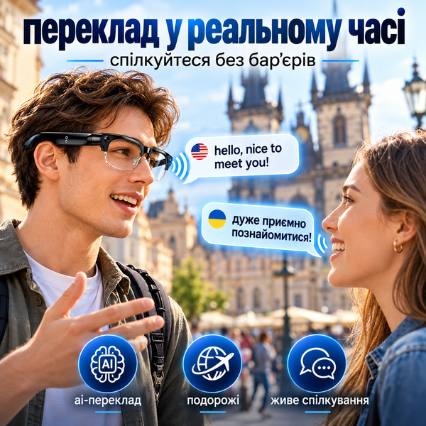 Розумні окуляри з AI-помічником та камерою 8 Мп