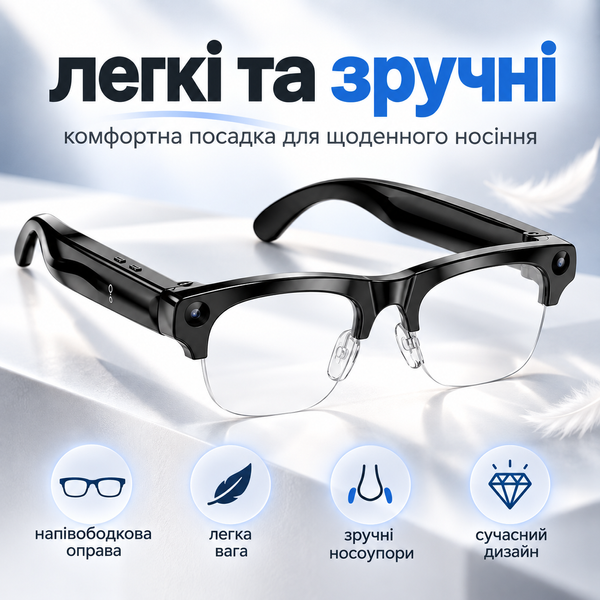 Розумні окуляри з AI-помічником та камерою 8 Мп