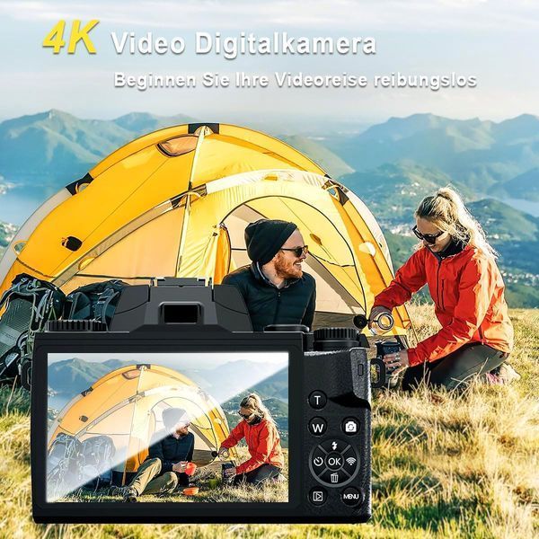 Цифровий фотоапарат Fine Life Pro з 4-дюймовим сенсорним екраном