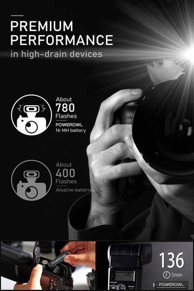 Акумуляторні батарейки POWEROWL AA 2800 мАг (8 шт)