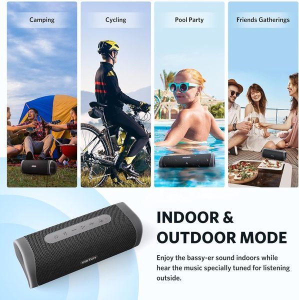 Bluetooth-колонка EarFun гучний стереозвук, насичений бас, водонепроникність і пилонепроникність фото