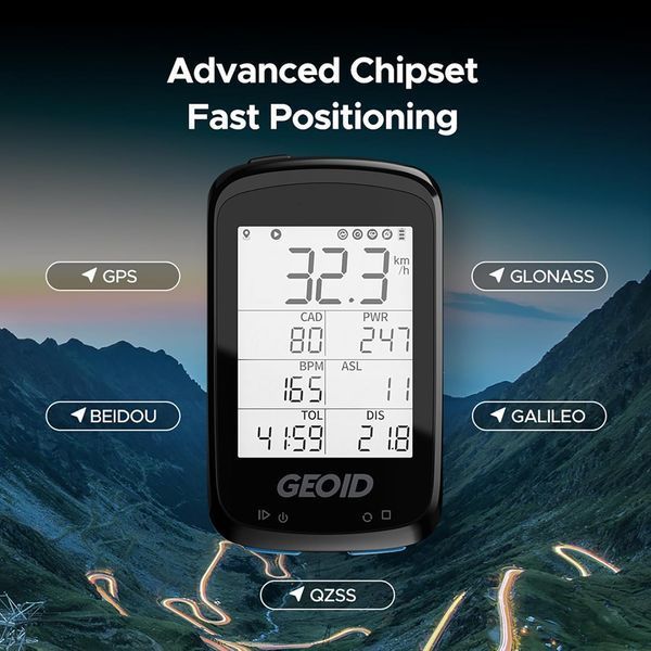 Велокомп'ютер CC500 GPS ANT+ Bluetooth / бездротовий спідометр для велосипеда з автоматичним підсвічуванням