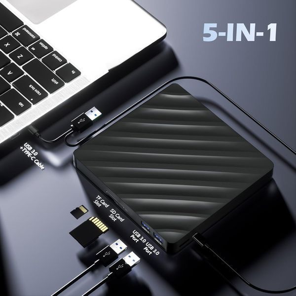 Зовнішній Bluray оптичний привід 5 в 1 USB 3.0 Wbacon