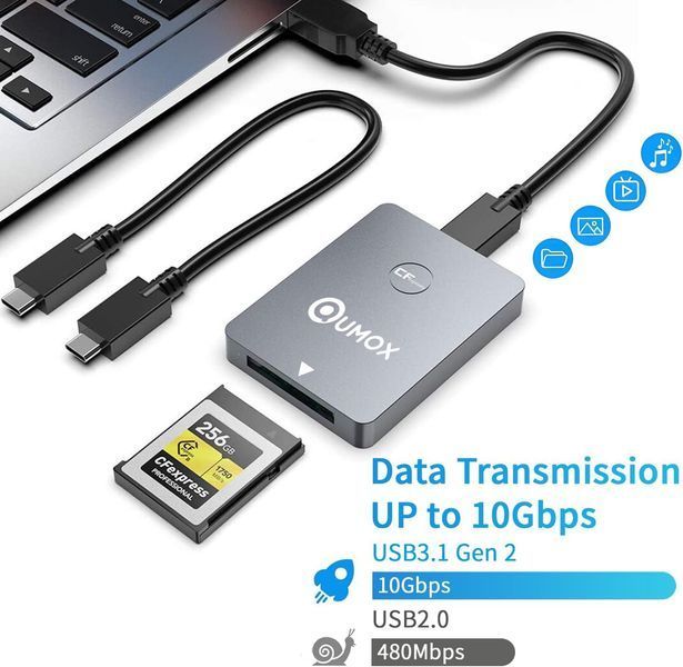 Кардридер QUMOX Type B с USB 3.1 10 Гбит/с