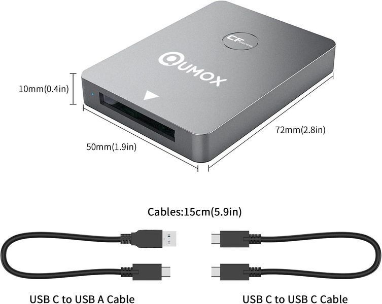 Кардридер QUMOX Type B с USB 3.1 10 Гбит/с