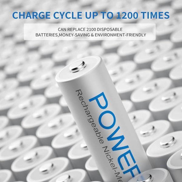 Акумуляторні батарейки POWEROWL AAA 1000 мАг (12 шт)