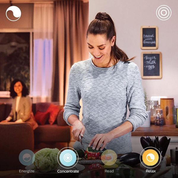 Умная LED лампа Philips Hue E27 600 лм с голосовым управлением фото
