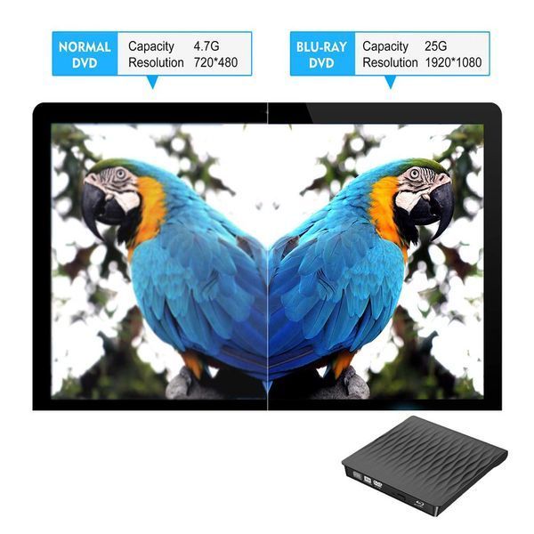 Зовнішній 3D Blu-ray DVD-привід Xglysmyc USB 3.0 фото