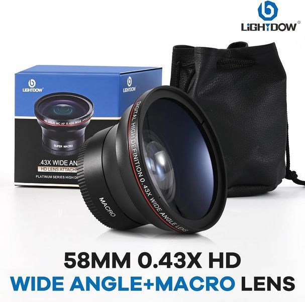 Насадка Lightdow 58MM 0.43x для камер Canon  фото