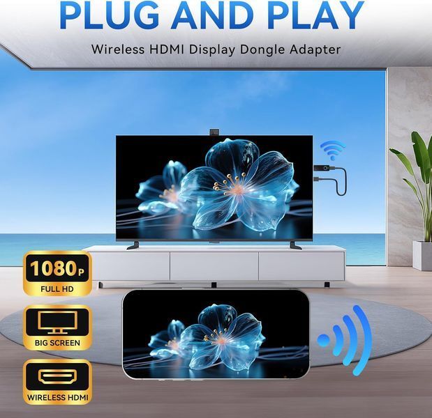 Бездротовий адаптер HDMI Display Dongle Piykopy фото