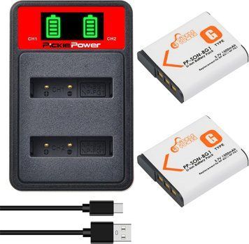 Комплект із 2 акумуляторів Pickle Power NP-BG1 та зарядного пристрою для Sony
