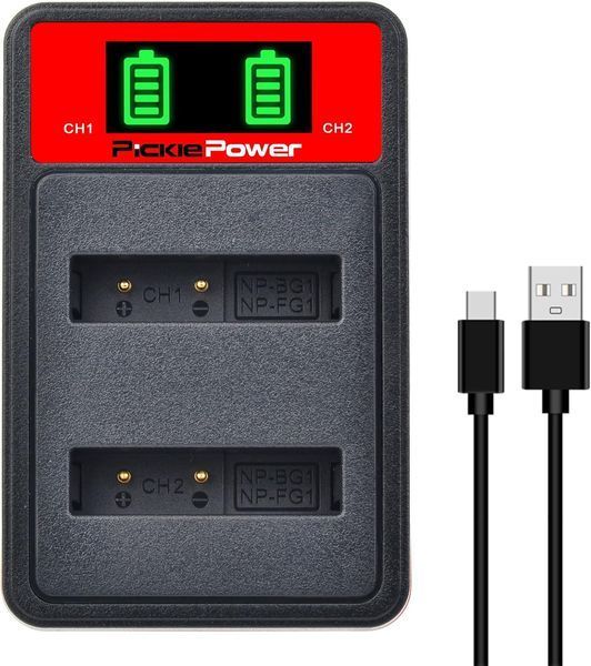 Комплект із 2 акумуляторів Pickle Power NP-BG1 та зарядного пристрою для Sony