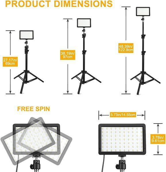 LED освітлювачі відеосвітло Obeamiu 5600K USB 2 шт УЦІНКА