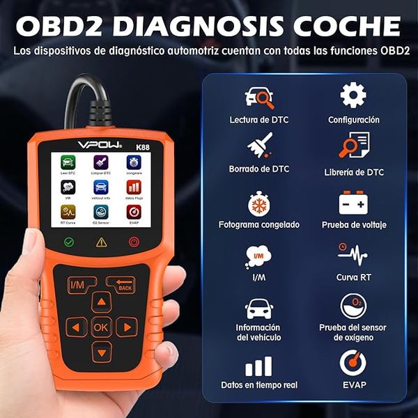 Діагностичний сканер OBD2 VPOW K88 PRO ДЛЯ ВСІХ АВТОМОБІЛЕЙ С OBDII