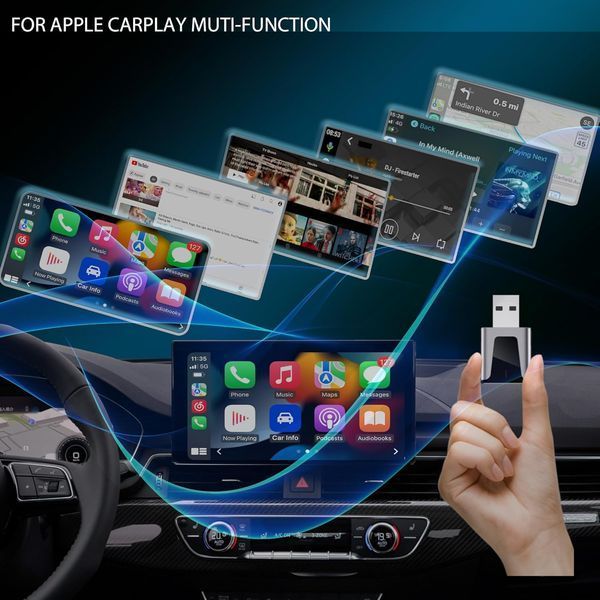 Міні бездротовий адаптер CarPlay 2в1
