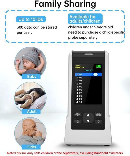 Датчики для младенцев для пульсоксиметра HOLFENRY JKS50F (1 метр, 39,37 дюйма)