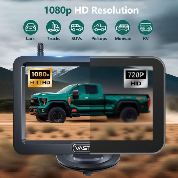 Беспроводная камера заднего вида V01 с HD 1080P VASTEND