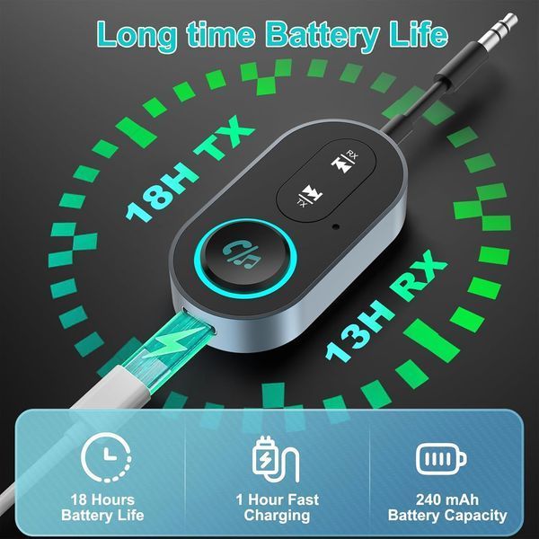 Беспроводной Bluetooth-адаптер 2 в 1, передатчик и приемник фото