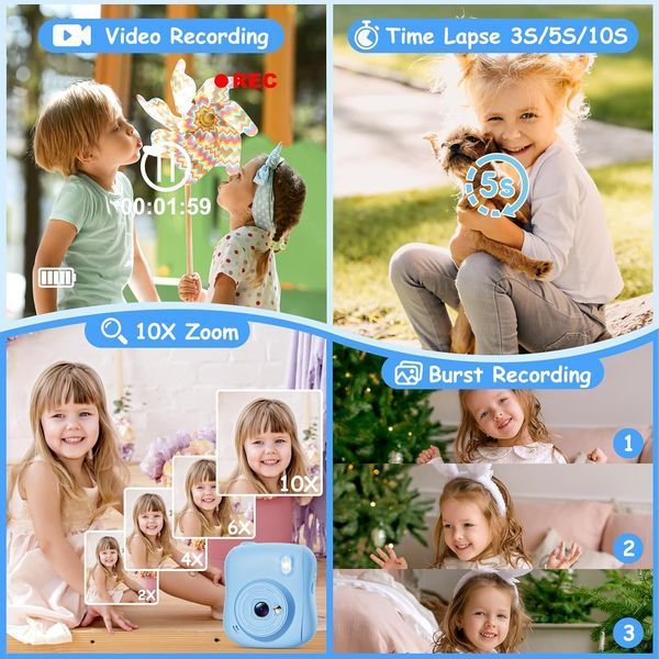 Дитяча цифрова камера з миттєвим друком 1080P HD