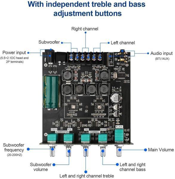 Плата підсилювача звуку Bluetooth