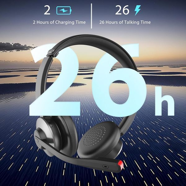 Беспроводная Bluetooth-гарнитура Earbay 5.3 с микрофоном и шумоподавлением фото