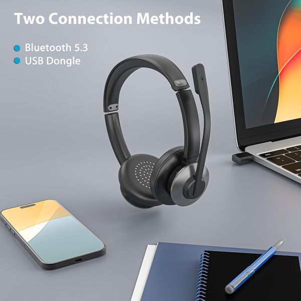 Беспроводная Bluetooth-гарнитура Earbay 5.3 с микрофоном и шумоподавлением фото