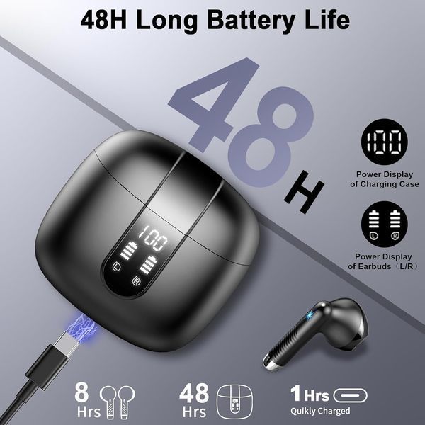 Беспроводные наушники Drsaec J55 Bluetooth 5.3, Черные фото