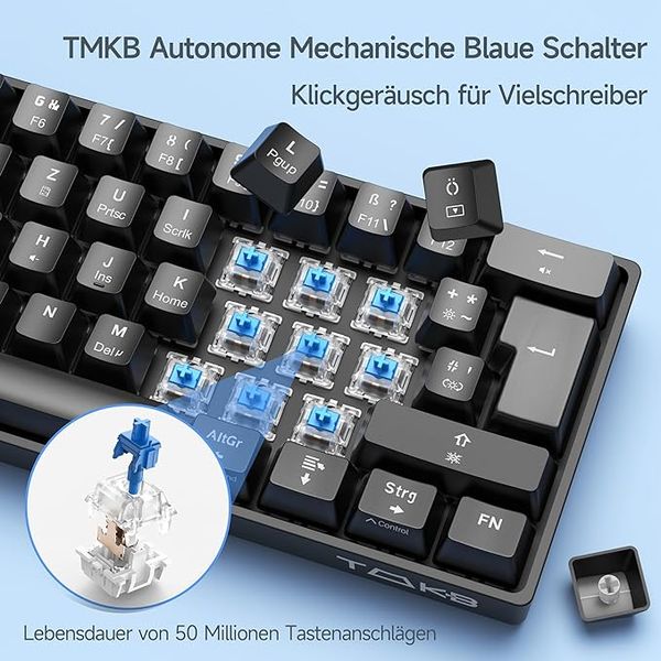 Игровая механическая клавиатура TMKB T61SE фото