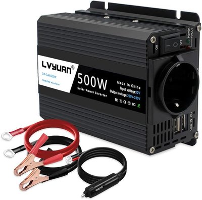 Инвертор 12V-220 LVYUAN 500W MOD, преобразователь напряжения 12V-220V Модифицированная синусоида фото